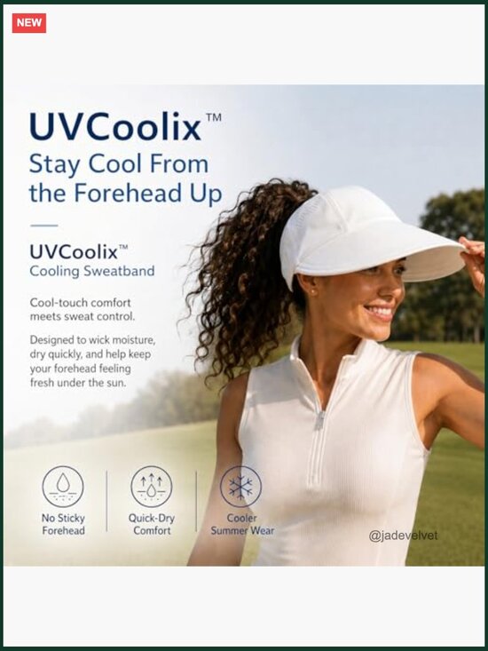 Cooling Wide Brim Sun Hat for Women with Ponytail Hole UPF 50+ Packable Golf main image 4
